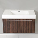 Fresca Vista 36" Walnut Modern Bathroom Cabinet with Integrated Sink FCB8090GW-I