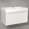 Fresca Vista 36" White Modern Bathroom Base Cabinet w/ Integrated Sink FCB8090WH-I