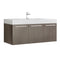 Fresca Vista 48" Gray Oak Wall Hung Modern Bathroom Cabinet w/ Integrated Sink FCB8092GO-I