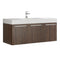 Fresca Vista 48" Walnut Wall Hung Modern Bathroom Cabinet w/ Integrated Sink FCB8092GW-I