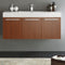 Fresca Vista 48" Teak Wall Hung Modern Bathroom Cabinet with Integrated Sink FCB8092TK-I