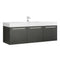 Fresca Vista 60" Black Wall Hung Single Sink Modern Bathroom Cabinet w/ Integrated Sink FCB8093BW-I