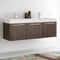 Fresca Vista 60" Walnut Wall Hung Double Sink Modern Bathroom Cabinet with Integrated Sink FCB8093GW-D-I