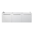 Fresca Vista 60" White Wall Hung Single Sink Modern Bathroom Cabinet FCB8093WH