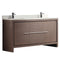 Fresca Allier 60" Gray Oak Modern Double Sink Bathroom Cabinet w/ Top & Sinks FCB8119GO-CWH-U