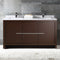 Fresca Allier 60" Wenge Brown Modern Double Sink Bathroom Cabinet with Top and Sinks FCB8119WG-CWH-U