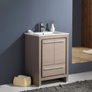 Fresca Allier 24" Gray Oak Modern Bathroom Cabinet with Sink FCB8125GO-I