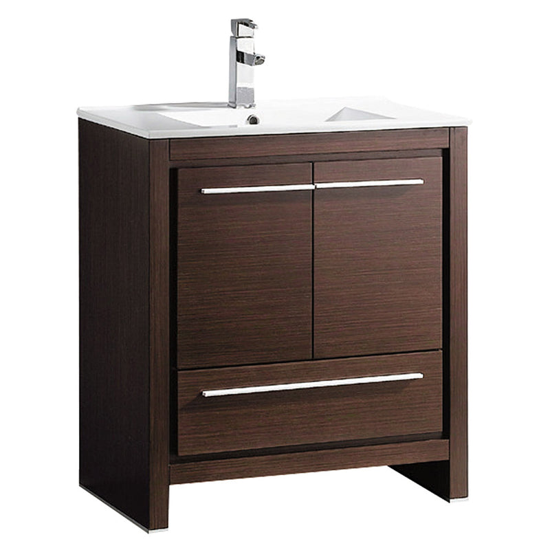 Fresca Allier 30" Wenge Brown Modern Bathroom Cabinet w/ Sink FCB8130WG-I