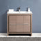 Fresca Allier 36" Gray Oak Modern Bathroom Cabinet with Sink FCB8136GO-I