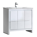 Fresca Allier 36" White Modern Bathroom Cabinet w/ Sink FCB8136WH-I