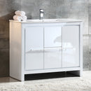 Fresca Allier 40" White Modern Bathroom Cabinet with Sink FCB8140WH-I