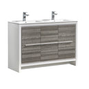 Fresca Allier Rio 48" Ash Gray Double Sink Modern Bathroom Vanity w/ Sink FCB8148HA-D-I