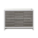 Fresca Allier Rio 48" Ash Gray Double Sink Modern Bathroom Cabinet FCB8148HA-D