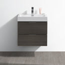 Fresca Valencia 24" Gray Oak Wall Hung Modern Bathroom Vanity FCB8324GO-I