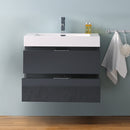 Fresca Valencia 30" Dark Slate Gray Wall Hung Modern Bathroom Vanity FCB8330GG-I