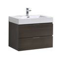 Fresca Valencia 30" Gray Oak Wall Hung Modern Bathroom Vanity  FCB8330GO-I