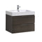 Fresca Valencia 30" Gray Oak Wall Hung Modern Bathroom Vanity  FCB8330GO-I