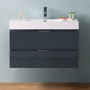 Fresca Valencia 36" Dark Slate Gray Wall Hung Modern Bathroom Vanity FCB8336GG-I