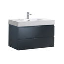 Fresca Valencia 36" Dark Slate Gray Wall Hung Modern Bathroom Vanity  FCB8336GG-I