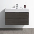 Fresca Valencia 36" Gray Oak Wall Hung Modern Bathroom Vanity FCB8336GO-I