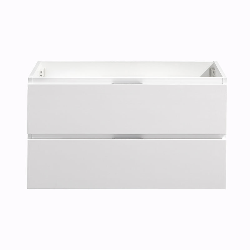 Fresca Valencia 36" Glossy White Wall Hung Modern Bathroom Cabinet FCB8336WH