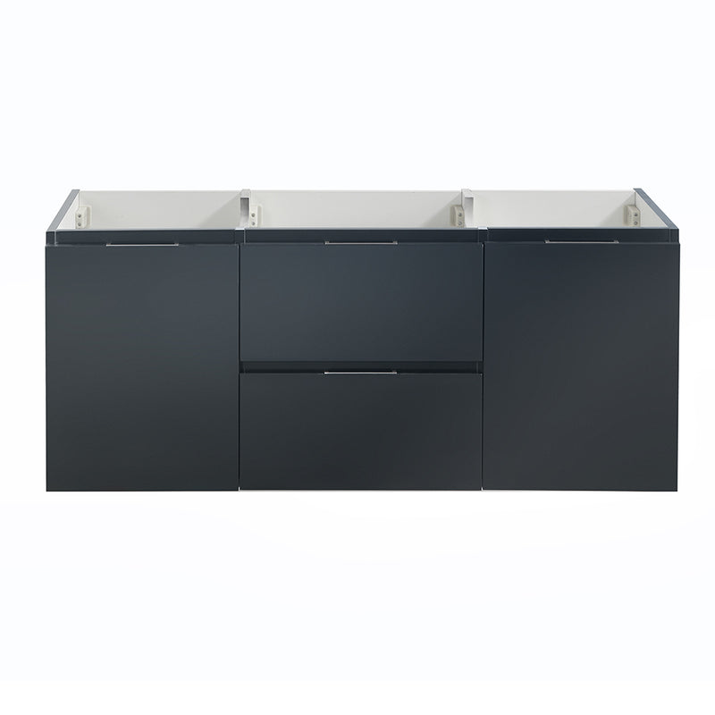 Fresca Valencia 48" Dark Slate Gray Wall Hung Single Sink Modern Bathroom Cabinet FCB8348GG