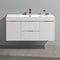 Fresca Valencia 48" Glossy White Wall Hung Modern Bathroom Vanity FCB8348WH-I