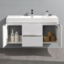 Fresca Valencia 48" Glossy White Wall Hung Modern Bathroom Vanity FCB8348WH-I