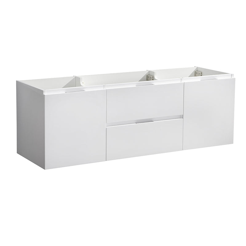 Fresca Valencia 48" Glossy White Wall Hung Single Sink Modern Bathroom Cabinet  FCB8348WH