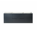 Fresca Valencia 60" Dark Slate Gray Wall Hung Single Sink Modern Bathroom Cabinet FCB8360GG