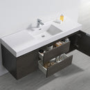 Fresca Valencia 60" Gray Oak Wall Hung Modern Bathroom Vanity FCB8360GO-I