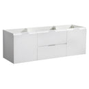 Fresca Valencia 60" Glossy White Wall Hung Single Sink Modern Bathroom Cabinet  FCB8360WH