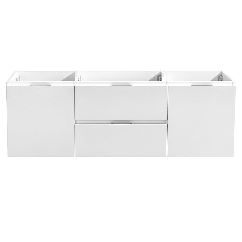 Fresca Valencia 60" Glossy White Wall Hung Single Sink Modern Bathroom Cabinet FCB8360WH