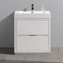 Fresca Valencia 30" Glossy White Free Standing Modern Bathroom Vanity FCB8430WH-I