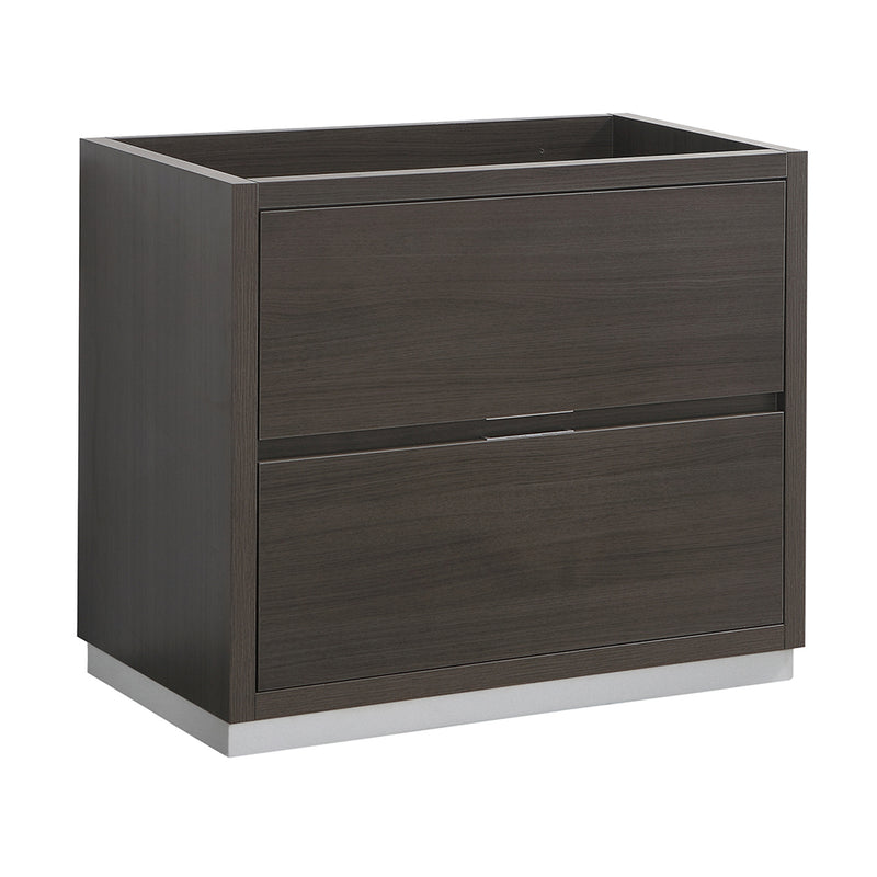 Fresca Valencia 36" Gray Oak Free Standing Modern Bathroom Cabinet  FCB8436GO