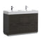 Fresca Valencia 48" Gray Oak Free Standing Double Sink Modern Bathroom Vanity  FCB8448GO-D-I