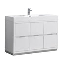 Fresca Valencia 48" Glossy White Free Standing Modern Bathroom Vanity  FCB8448WH-I