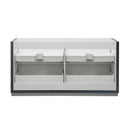 Fresca Valencia 60" Dark Slate Gray Free Standing Double Sink Modern Bathroom Cabinet FCB8460GG-D