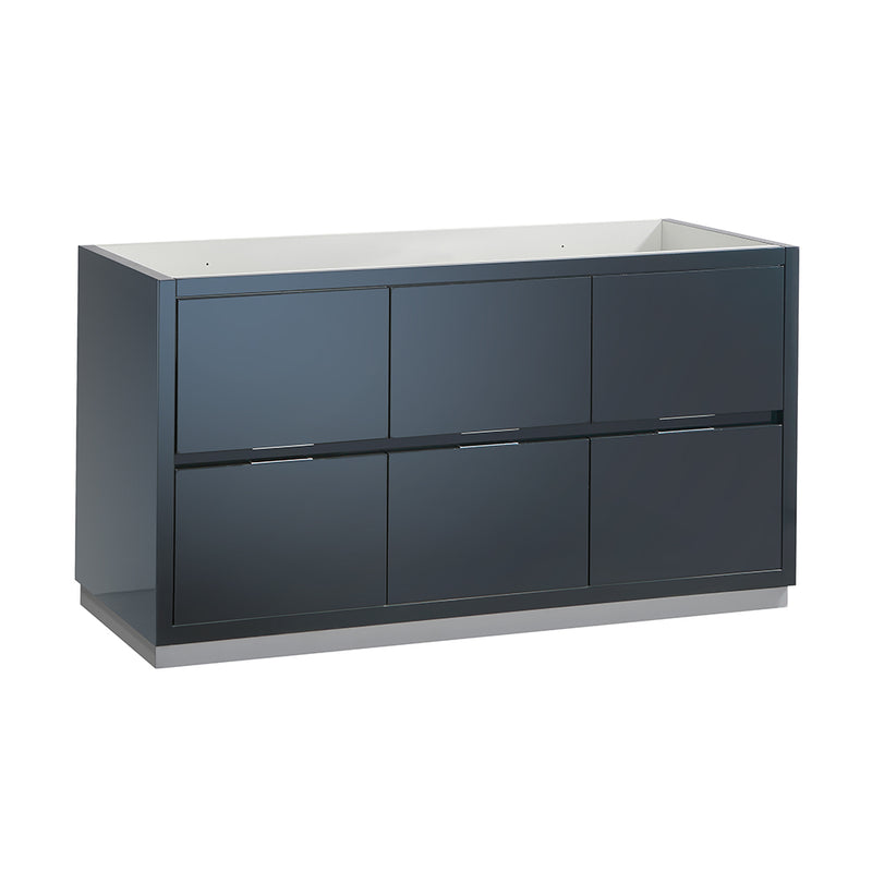 Fresca Valencia 60" Dark Slate Gray Free Standing Single Sink Modern Bathroom Cabinet  FCB8460GG