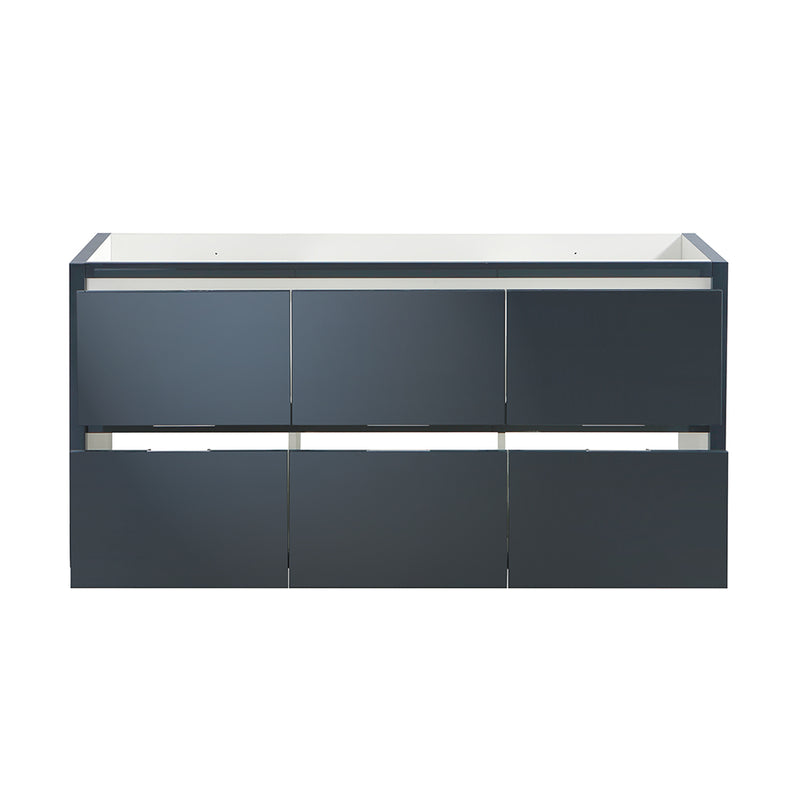 Fresca Valencia 60" Dark Slate Gray Free Standing Single Sink Modern Bathroom Cabinet FCB8460GG