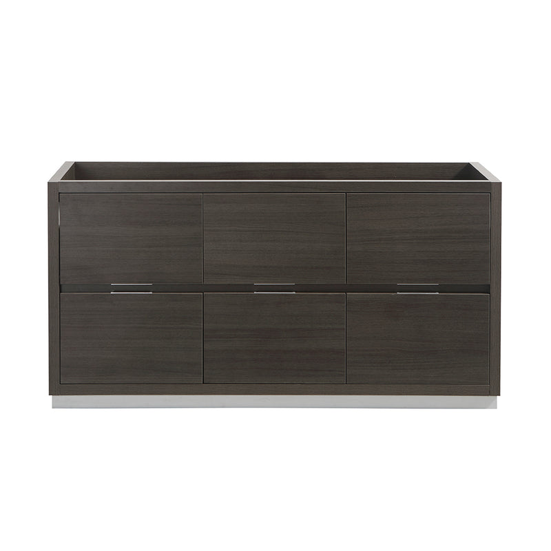 Fresca Valencia 60" Gray Oak Free Standing Single Sink Modern Bathroom Cabinet FCB8460GO