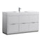 Fresca Valencia 60" Glossy White Free Standing Modern Bathroom Vanity  FCB8460WH-I