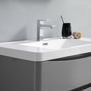 Fresca Tuscany 24" Glossy Gray Wall Hung Modern Bathroom Cabinet with Integrated Sink FCB9024GRG-I