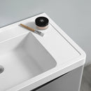 Fresca Tuscany 32" Glossy Gray Wall Hung Modern Bathroom Cabinet with Integrated Sink FCB9032GRG-I