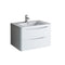 Fresca Tuscany 32" Glossy White Wall Hung Modern Bathroom Cabinet w/ Integrated Sink FCB9032WH-I