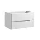 Fresca Tuscany 32" Glossy White Wall Hung Modern Bathroom Cabinet FCB9032WH