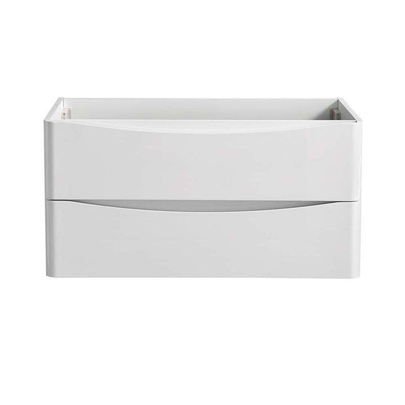 Fresca Tuscany 36" Glossy White Wall Hung Modern Bathroom Cabinet FCB9036WH