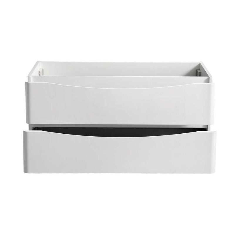 Fresca Tuscany 40" Glossy White Wall Hung Modern Bathroom Cabinet FCB9040WH