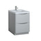 Fresca Tuscany 24" Glossy Gray Free Standing Modern Bathroom Cabinet w/ Integrated Sink FCB9124GRG-I