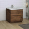 Fresca Tuscany 32" Rosewood Free Standing Modern Bathroom Cabinet with Integrated Sink FCB9132RW-I